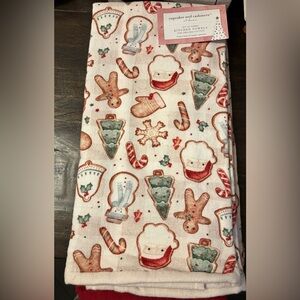 cupcakes & cashmere Kitchen Towels - Cream with Festive Print